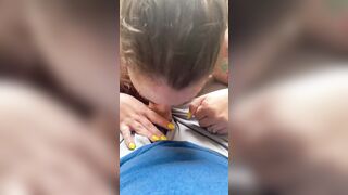 Hotwife blows hubby on balcony, swallows cum - 13 image