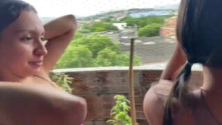 I fuck with my stepsister on the balcony when we were fixing the plants - 4 image
