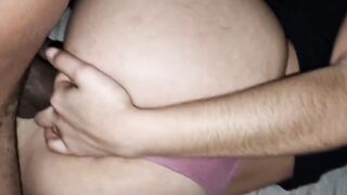 Pumping your large booty latin babe hard groaning at home - 2 image