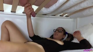 Mia Masturbates In The Mixed Dorm Of A Hostel And Milks The Huge Cock Above Her - 2 image