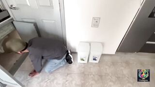 don't take it out, plumber uncovers the pipe and I take out the milk - 2 image