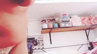 my boyfriend catches me with open legs and after doggy style and he cum inside creampie - 5 image