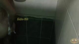 I catch my stepsister masturbating in the bathroom. I blackmail her to fuck her. Hard sex with my stepsister. - 5 image