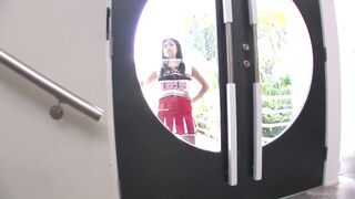 Watch this hairy Latina moan while getting a real orgasm in dripping wet pussy