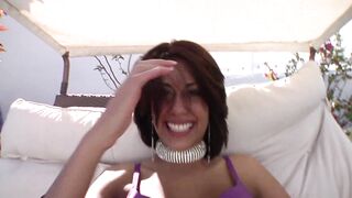 Stepmom with huge tits gets her tight ass stretched wide by a big cock in lingerie & stockings