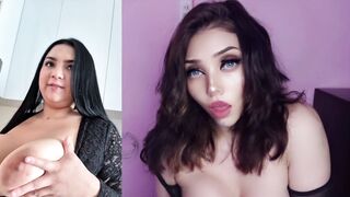 Horny Latina with massive natural tits rides hard & takes a hot load in her mouth - 1 image