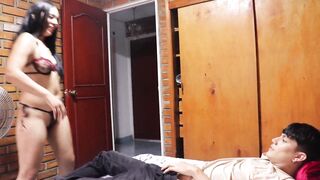 My Colombian stepsister begs for my cock one last time & I can't resist her dirty talk and deepthroat skills - 1 image