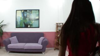 Watch this naughty Latina get off on the taste of nectar