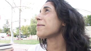 Watch skinny Latina cutie Anthony Rosano get her tight pussy pounded by a big cock