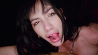 Latina beauty dominated & fucked hard with a wild fuck and piss shower