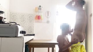 Watch as this big-booty Latina takes it in the ass while standing in the kitchen POV