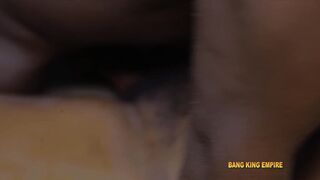 Watch curvy African stepsister moan in pleasure as she takes a deep throat BBC and gets drenched in cum