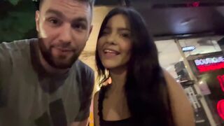 Latina with perfect tits takes a raw interracial pounding & gets creampied by a white dude's big cock - 2 image