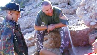 Watch this busty Latina mom ride a big cock on the beach in stockings and heels - 2 image