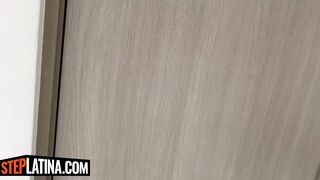 Stepdad goes wild with his tight bubble butt Latina stepdaughter in rough doggystyle sex