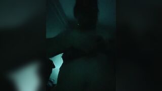 Petite Latina slut takes on two cocks in real dark doggystyle action with intense ass shaking & cumshots!