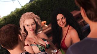 Latina MILF flaunts her massive assets in Bimbo Dream #38 - Interracial hentai game