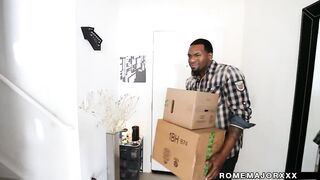 Miss Raquel takes Rome Major's huge cock deep in her pussy for a creampie!