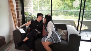 Latina teen with perfect ass & pussy takes on her teacher for a steamy 1 on 1 fuck session