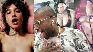 Latina Stepdaughter Oily Ass Tease, Ashley Deepthroats and Spits on Cock