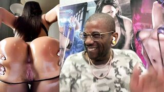 Latina Stepdaughter Oily Ass Tease, Ashley Deepthroats and Spits on Cock