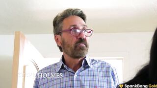 Vanessa Sky & Stepdad Steve Holmes engage in taboo doggystyle action in hot college video - 1 image