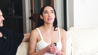 Chloe Amour twerks her perfect Latina pussy while Tom Wood'sodcast plays