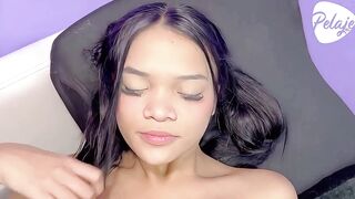 Petite Latina gets her tiny pussy drilled by a big black cock while her beautiful face glows in pleasure