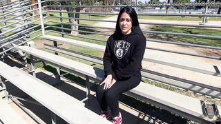 Watch Yolanda Yamz & Curvy Brunette MILF Rome Major get wild in the woods - 6 image