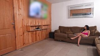 Latina with huge tits takes it rough in a wild roleplay with rough sex and blowjob