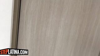 Watch Petite Latina Stepdaughter Teen get drilled hard in POV until her tight pussy opens wide!