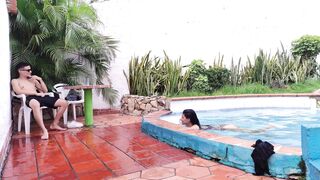 Hot stepmom with perfect ass fucks her young Latina stepson in the bathroom - 3 image