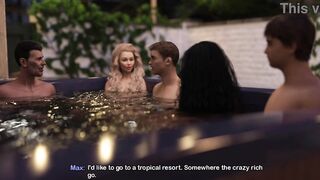 Latina Gives Double Handjob & Jizz in Jacuzzi in My Bimbo Dream 41 - Hot Latina Gives Double Handjob - 7 image