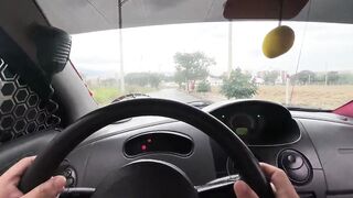 Watch this horny Latina with massive boobs pay for the taxi cab with a hardcore fuck & cum-sharing - 1 image