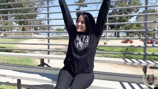 Curvy tattooed MILF Yolanda Yamz gets her pussy pounded outdoors by Rome Major's huge cock - 3 image