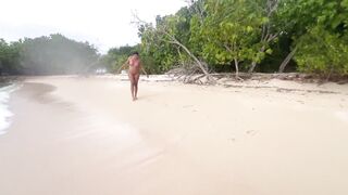 Melany Latina & Tommymiller get down and dirty in reverse cowgirl on a nudist beach - 7 image