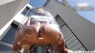 Petite Latina oiled up & cumming hard while dirty talking in doggystyle POV