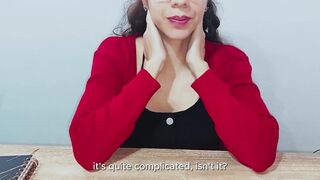 Latina MILF with big tits & ass takes the condom off and jerks off to teach you a lesson - 1 image