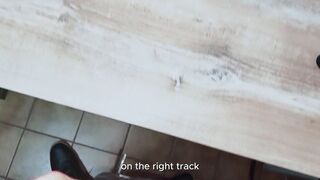 Latina MILF with big tits & ass takes the condom off and jerks off to teach you a lesson