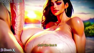 Latina Baddie's Big Cock Fantasies in 4K - Interracial ASMR withAIVisuals X