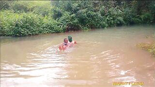 Naughty College Girls Get Pounded Hard in the River with a Big Cock - 1 image