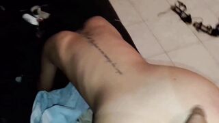Sexy 18-year-old Latina gets her ass drilled hard by a guy she met at a bar - Slow and hard with no hold back! - 1 image