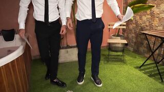 Watch Celeste Alba's amazing big butt take two cocks at once in a wild dp interview with Joe Di Marco - 1 image