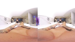 Watch Andrew's first VR experience with a gorgeous latina beauty