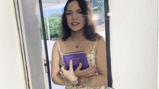 Chia Towers & Viktor Rincon get frisky with a curvy preacher in a taboo doggystyle video! - 2 image