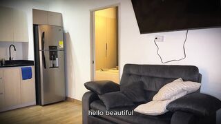 Watch two busty Latina MILFs get seduced by Cleaner's massive cock & squirt their juices into his mouth! - 1 image