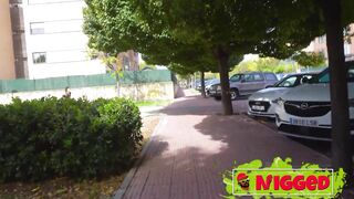 Watch Latina cutie Breiny Zoe beg for a BBC in public - 1 image