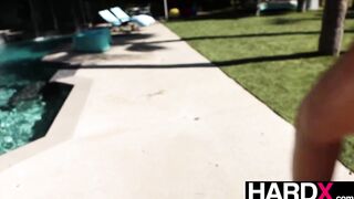 Latina with huge tits takes on massive dick in hardcore face-stretching action