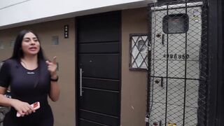 Melany Latina betrays husband by getting her tits creamed by panaderos