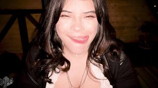 My Wife Sucks Me Off in the Dark & Teases Her Big Natural Tits with a Close-Up Blowjob - 15 image